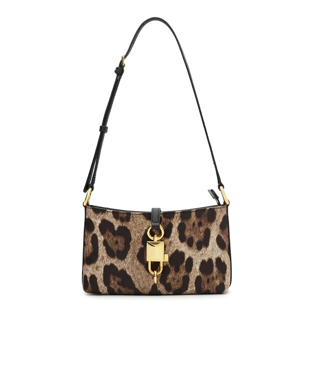 Сумка на плечо Lock с леопардовым принтом Dolce&Gabbana BB7891-A0007, коричневый цвет • Купить в интернет-магазине Kameron