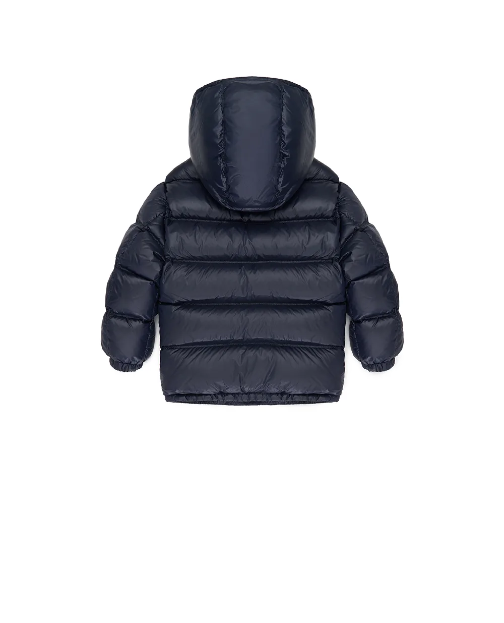 Детский пуховик с монограммой логотипа Dolce&Gabbana Kids L4JB6F-FUS3Y-B, синий цвет • Купить в интернет-магазине Kameron