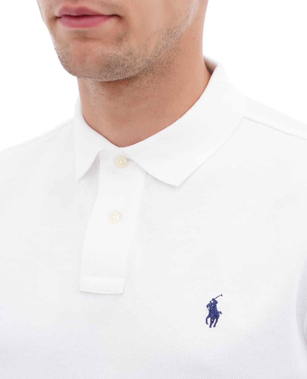 Поло Polo Ralph Lauren 710666997001, белый цвет • Купить в интернет-магазине Kameron