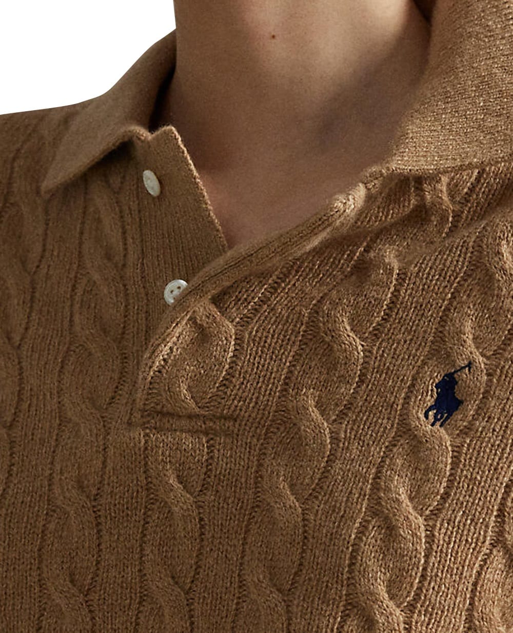 Свитер из шерсти Polo Ralph Lauren 211972132002, коричневый цвет • Купить в интернет-магазине Kameron