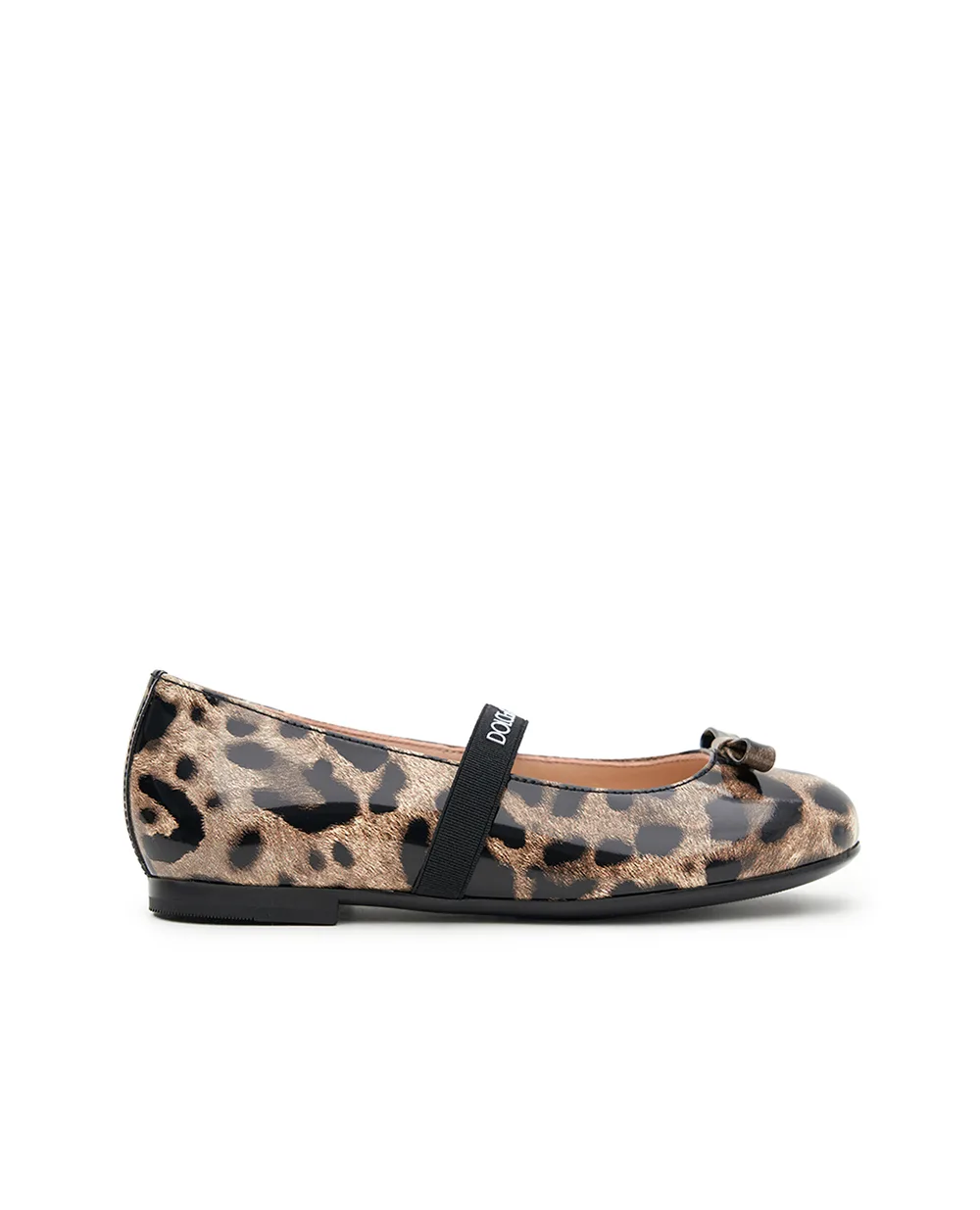 Балетки з блискучої телячої шкіри Dolce&Gabbana D11294-AM568-M, коричневий колір • Купити в інтернет-магазині Kameron