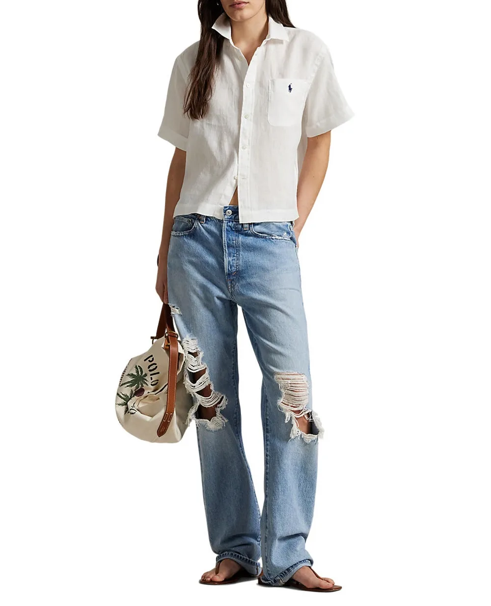 Рубашка Polo Ralph Lauren 211965847001, белый цвет • Купить в интернет-магазине Kameron
