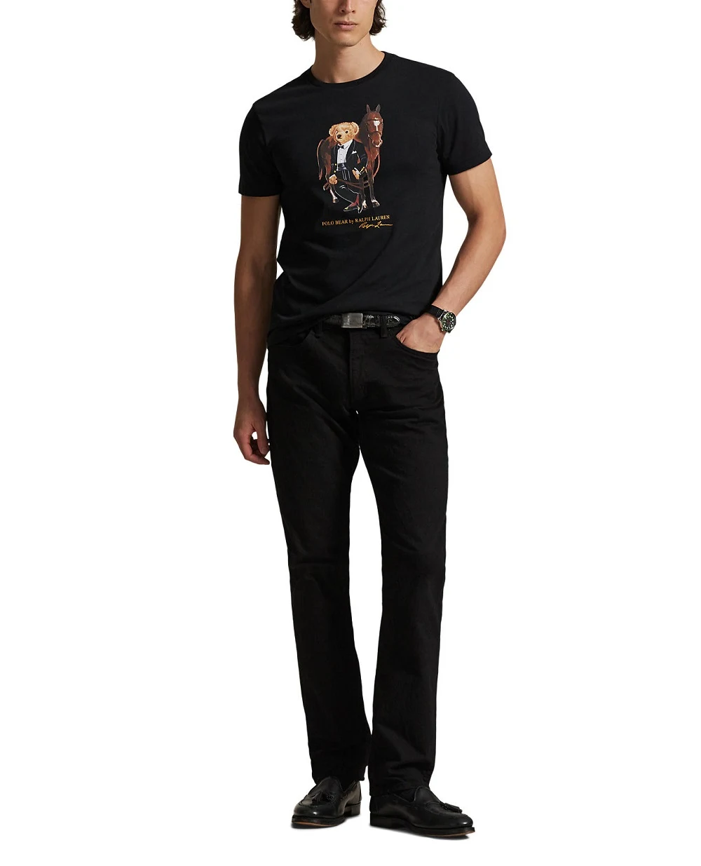 Футболка Polo Bear Polo Ralph Lauren 710P08093002, черный цвет • Купить в интернет-магазине Kameron