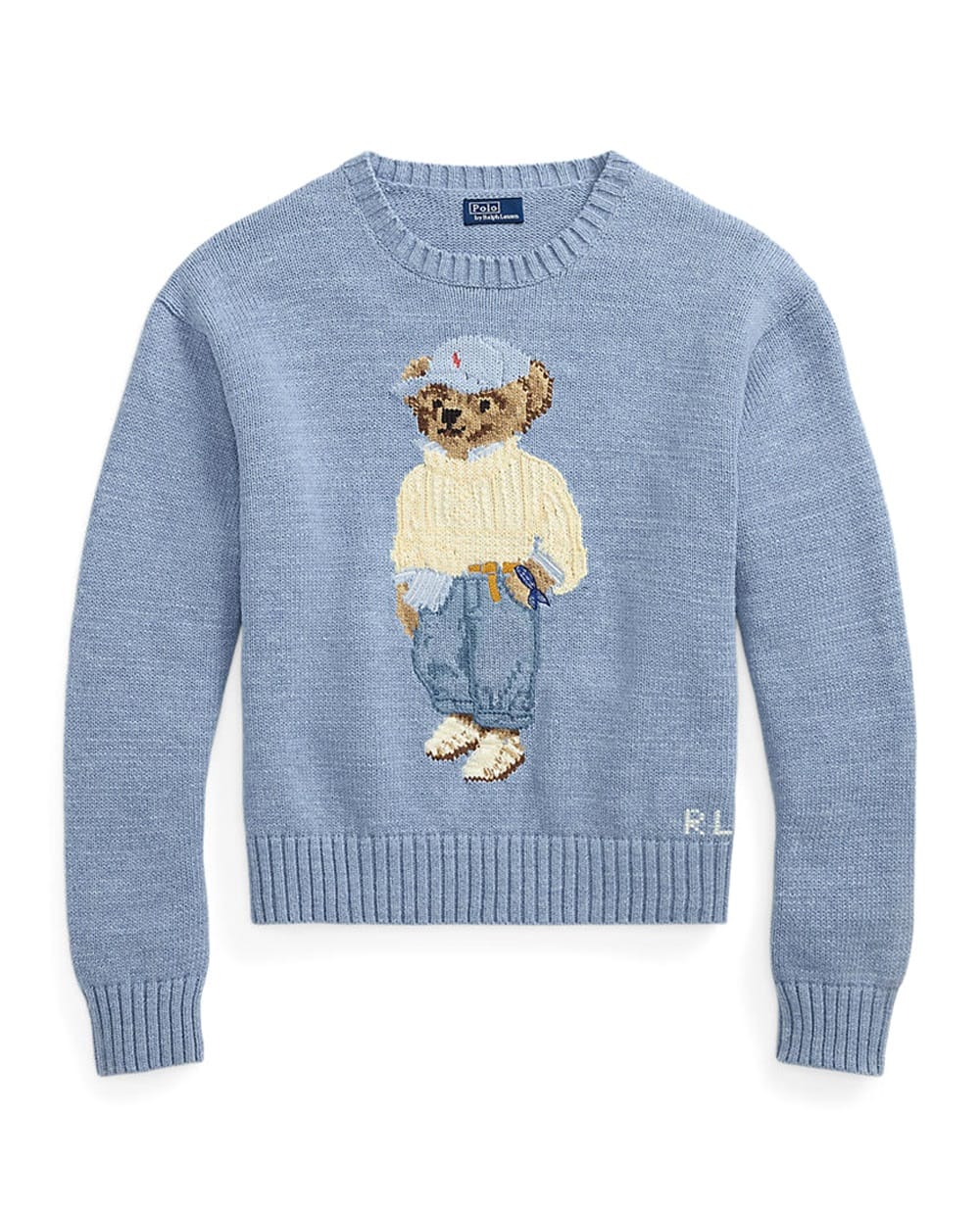 Свитер Polo Bear Polo Ralph Lauren 211965767001, голубой цвет • Купить в интернет-магазине Kameron