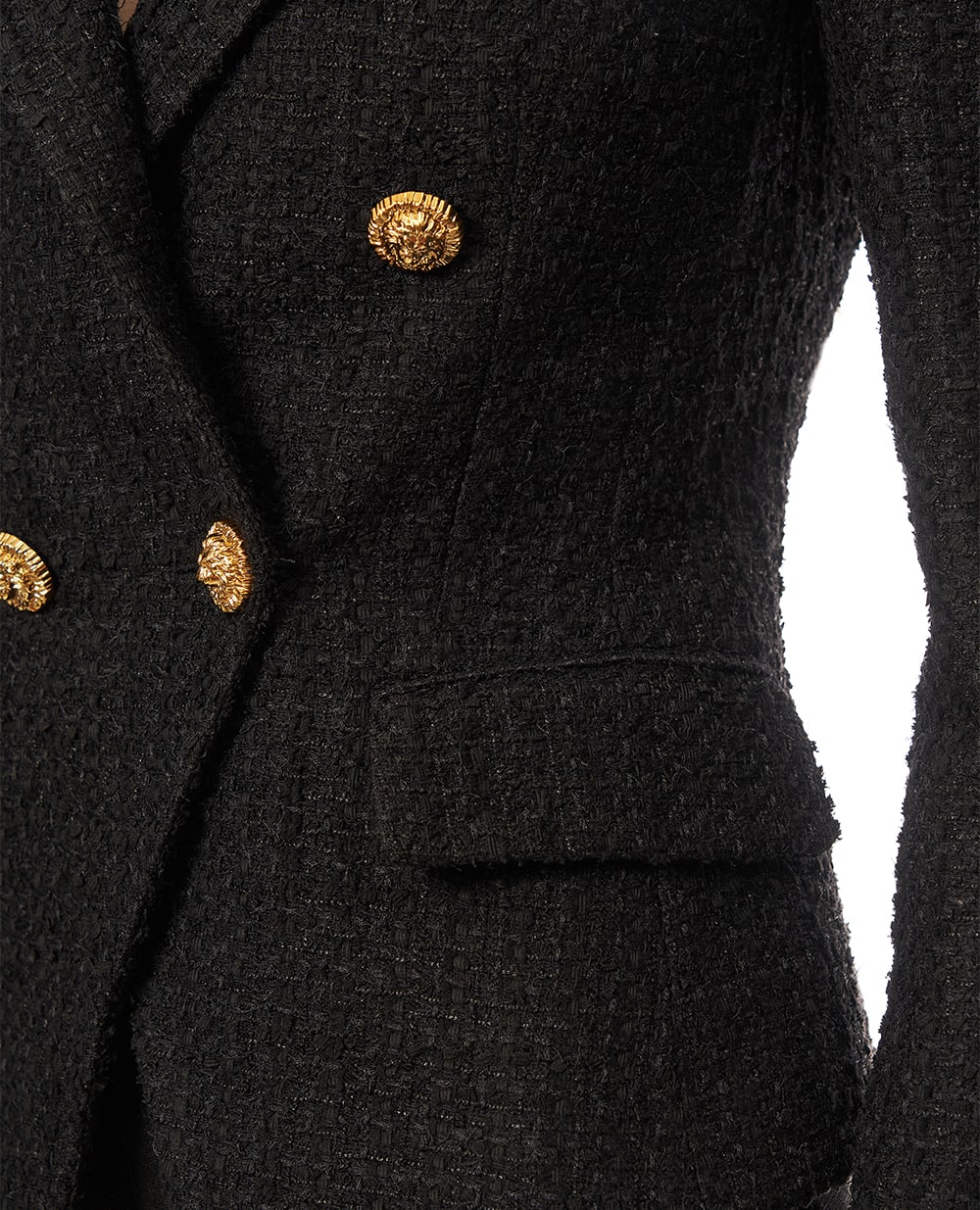 Пиджак из твида Balmain GF1SI505XL81, черный цвет • Купить в интернет-магазине Kameron