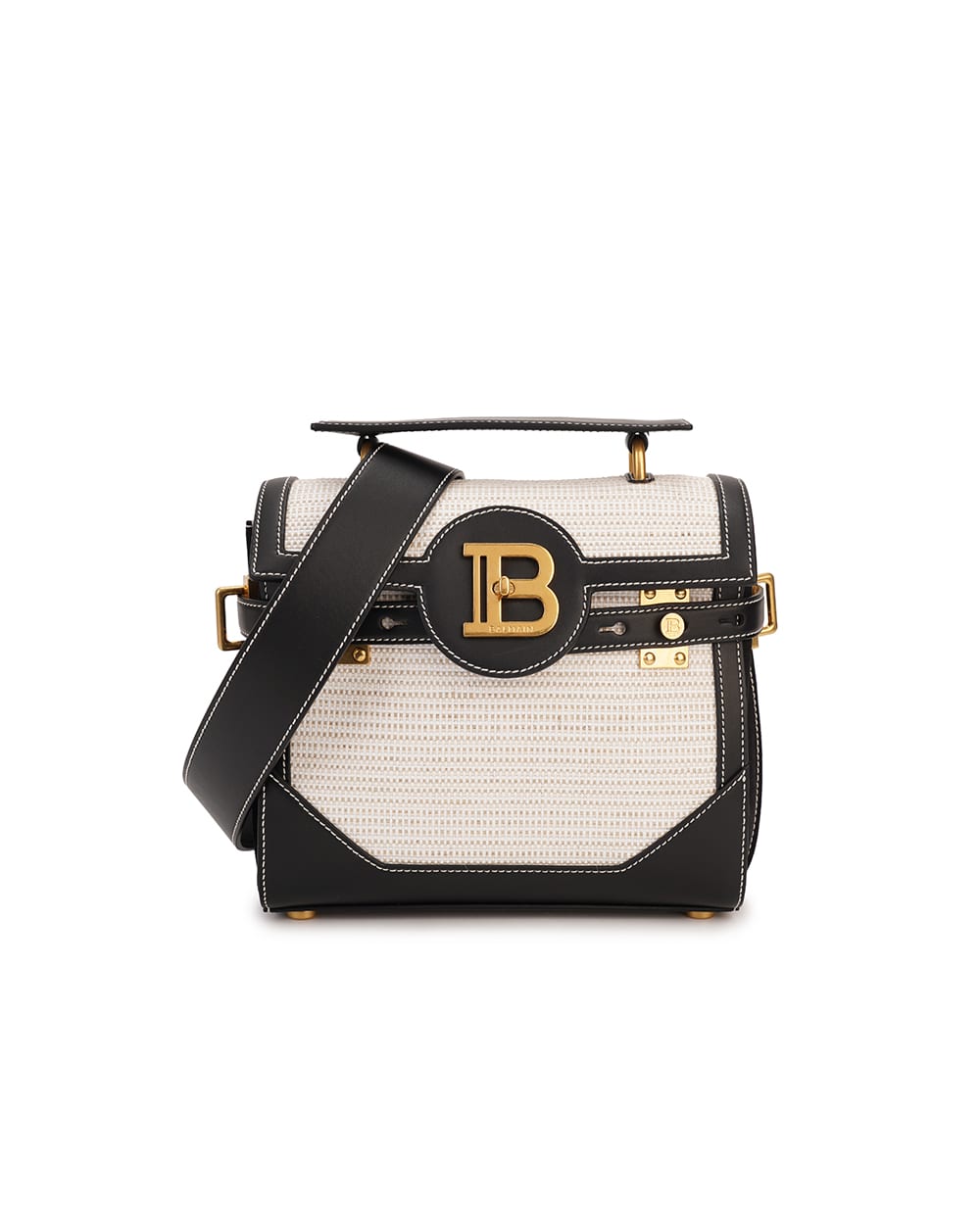 Кожаная сумка B-Buzz 23 Balmain EN0DB530TRHS, молочный цвет • Купить в интернет-магазине Kameron
