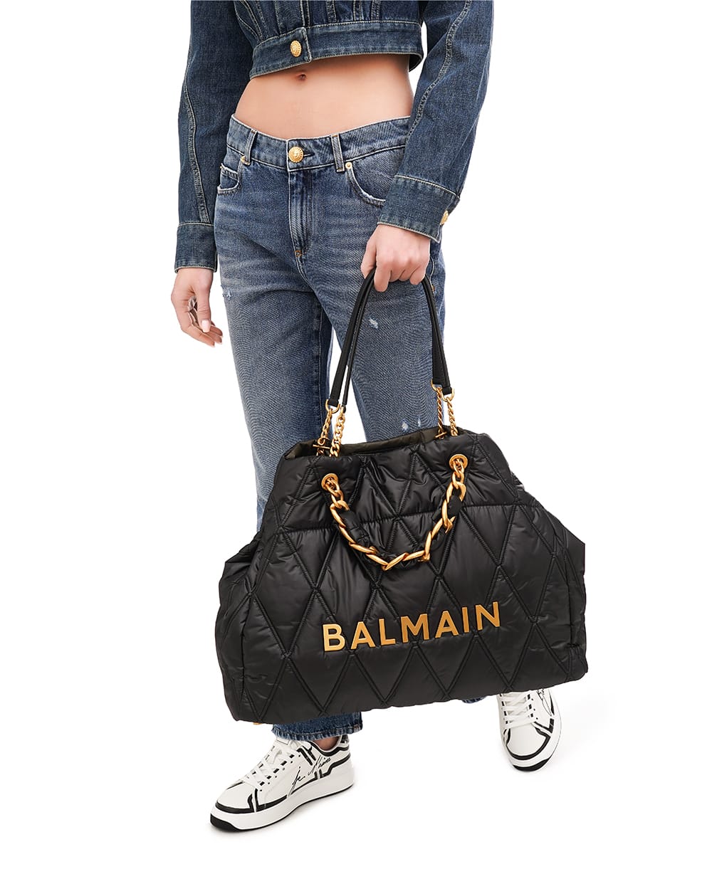 Сумка 1945 Soft XXL Balmain EN1FF813TNDT, черный цвет • Купить в интернет-магазине Kameron