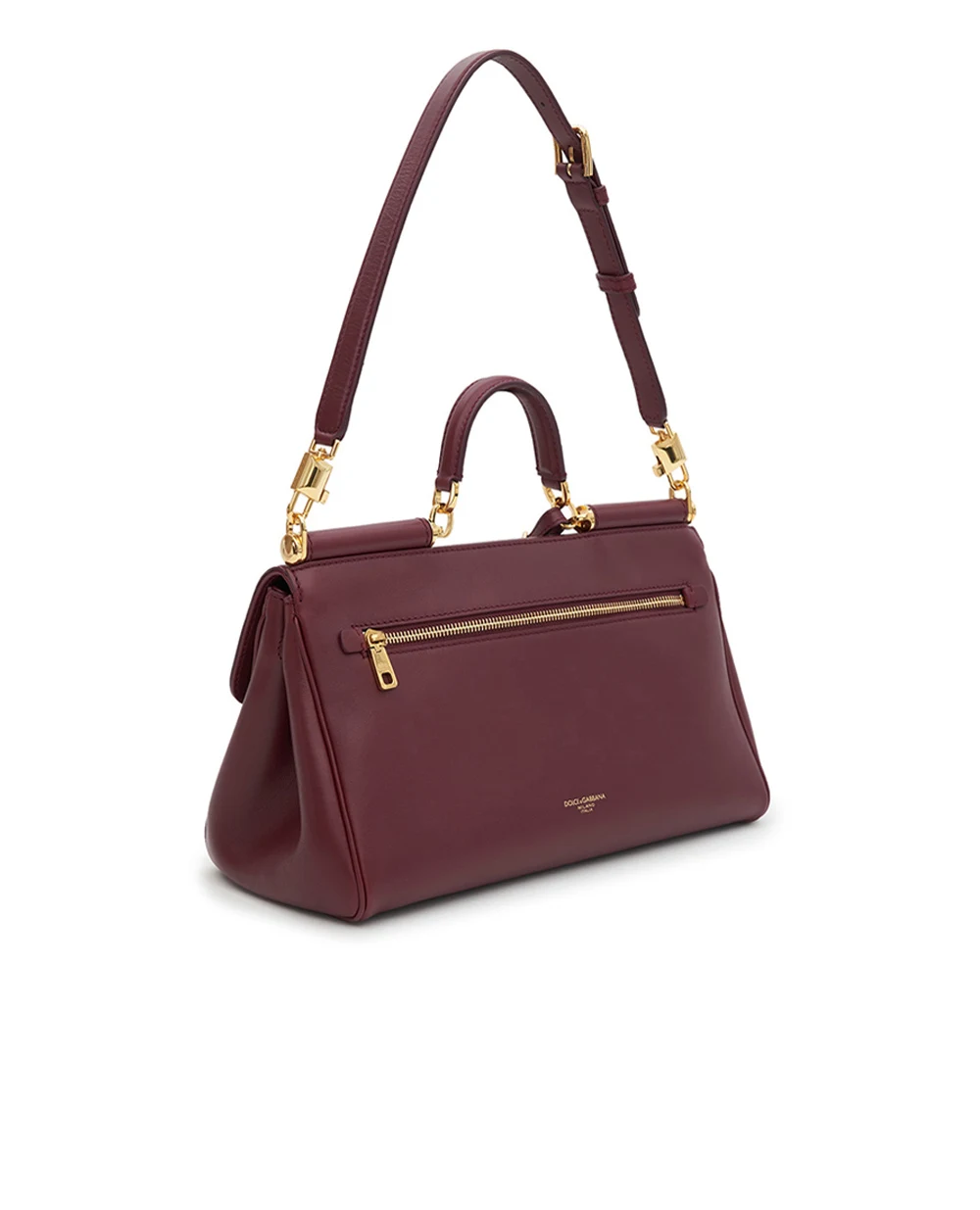 Сумка My Sicily из телячьей кожи Dolce&Gabbana BB7782-B7321, бордовый цвет • Купить в интернет-магазине Kameron