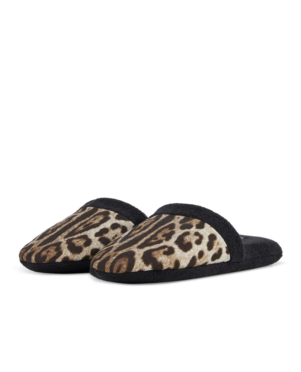 Тапочки из махрового хлопка Dolce&Gabbana TCF001-TCAGW, черный цвет • Купить в интернет-магазине Kameron