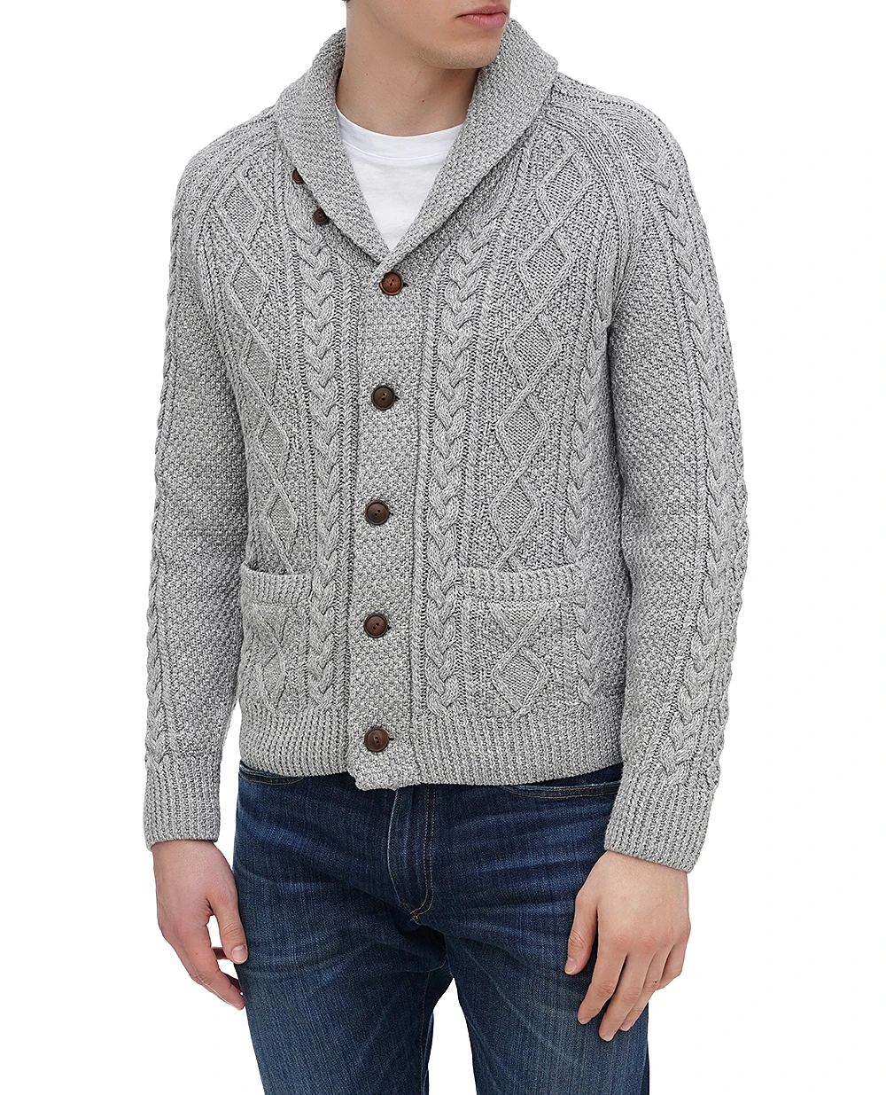 Кардиган Polo Ralph Lauren 710948859001, серый цвет • Купить в интернет-магазине Kameron