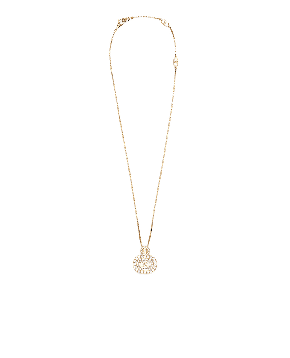 Подвеска VLogo с кристаллами Swarovski Valentino 9W2J0CE3YCW, золотой цвет • Купить в интернет-магазине Kameron