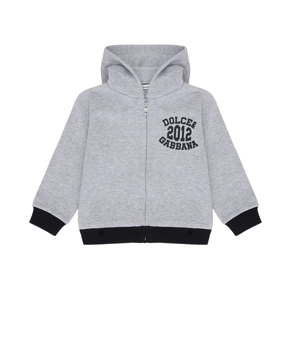 Детская толстовка с вышивкой логотипа (костюм) Dolce&Gabbana Kids L1JWIT-G7PCC, серый цвет • Купить в интернет-магазине Kameron