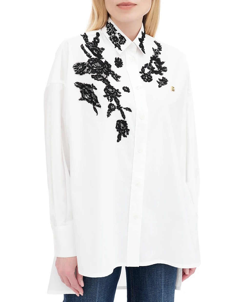 Рубашка Dolce&Gabbana F5T39T-GDB8O, молочный цвет • Купить в интернет-магазине Kameron