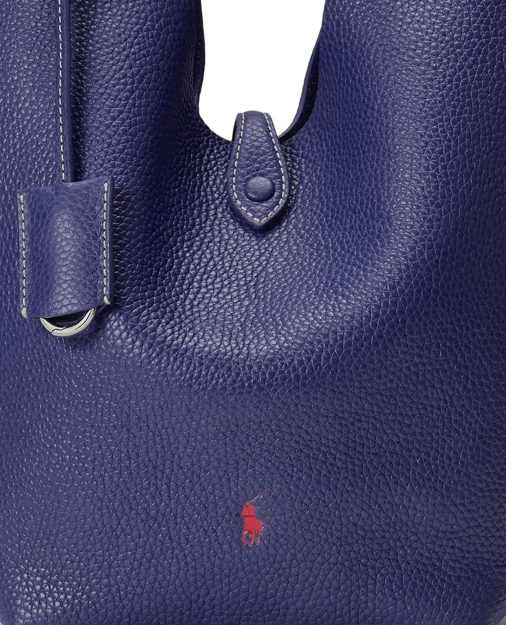 Сумка-тоут Polo Play из телячьей кожи Polo Ralph Lauren 428938031011, синий цвет • Купить в интернет-магазине Kameron