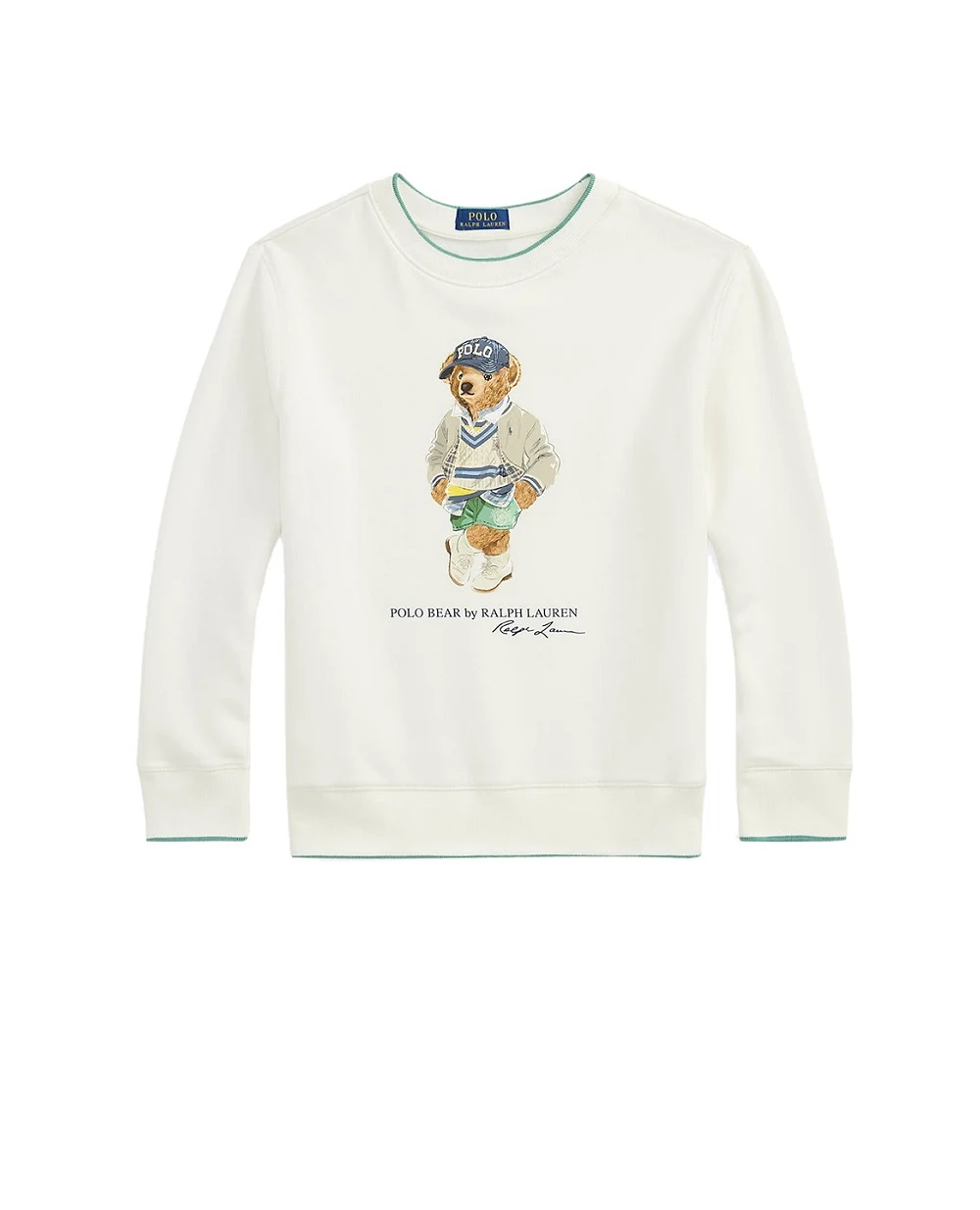 Детский свитшот Polo Bear Polo Ralph Lauren Kids 323971483001, белый цвет • Купить в интернет-магазине Kameron