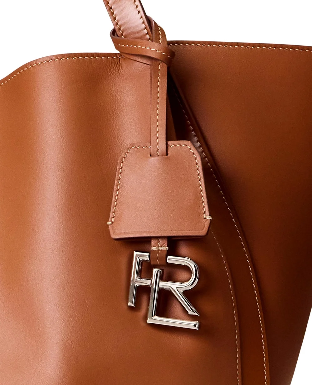 Сумка-тоут из кожи Ralph Lauren Collection 435954805002, коричневый цвет • Купить в интернет-магазине Kameron