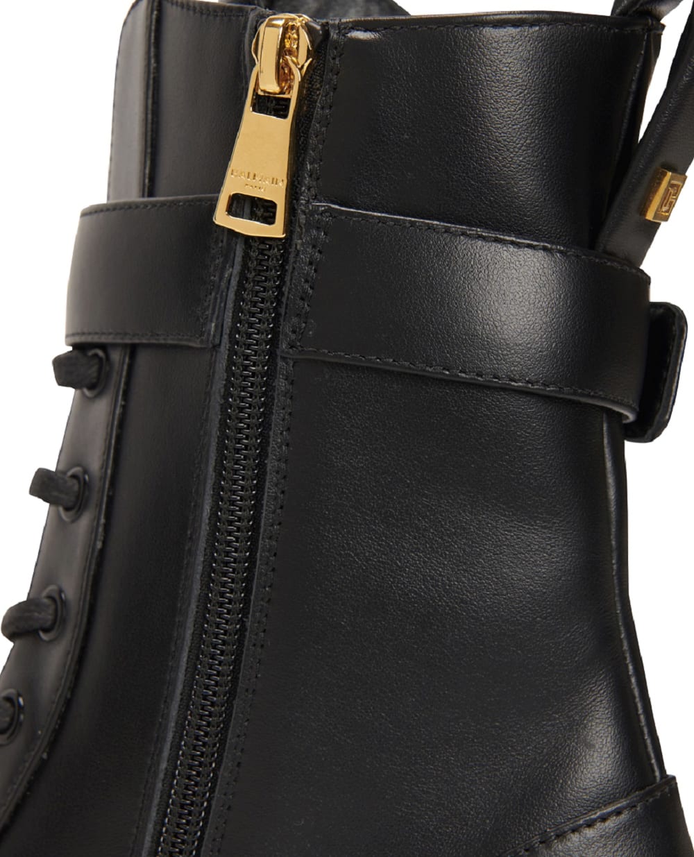 Черевики Ranger Anthem із телячої шкіри Balmain HN1TC292LVIT, чорний колір • Купити в інтернет-магазині Kameron