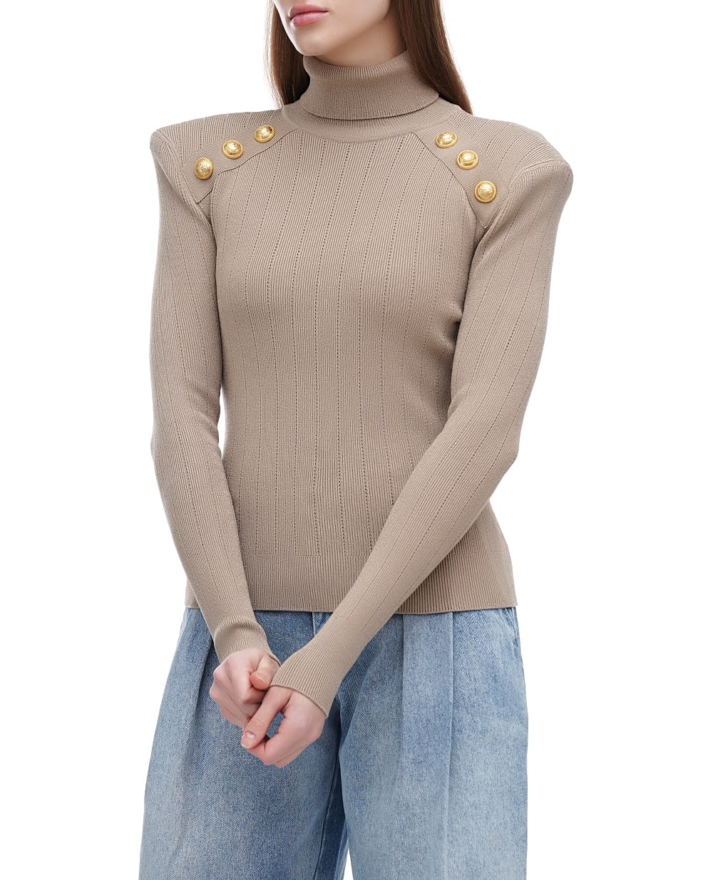 Гольф Balmain DF0KH000KB07, бежевый цвет • Купить в интернет-магазине Kameron