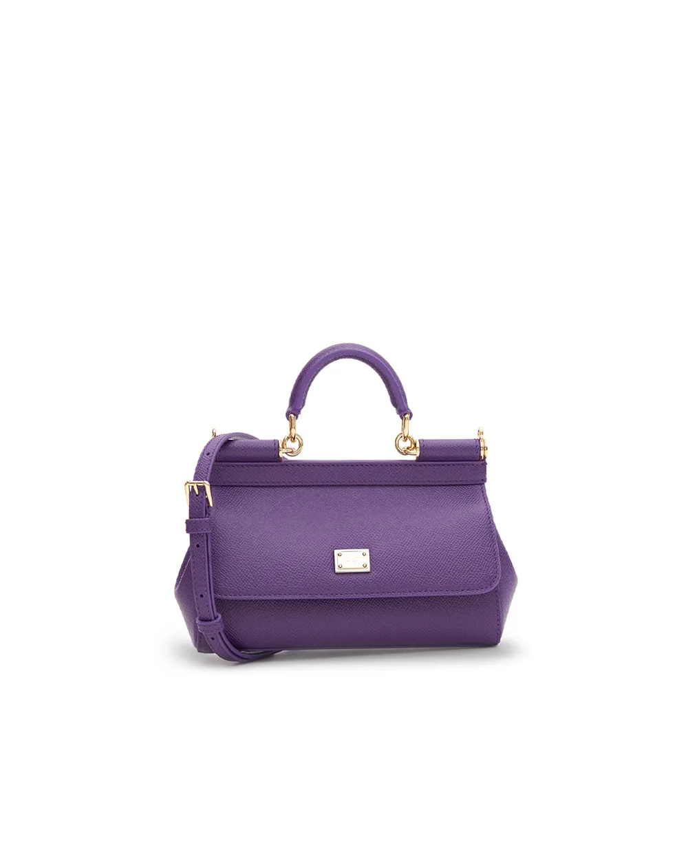 Кожаная сумка Sicily Small Dolce&Gabbana BB7116-B1001, фиолетовый цвет • Купить в интернет-магазине Kameron