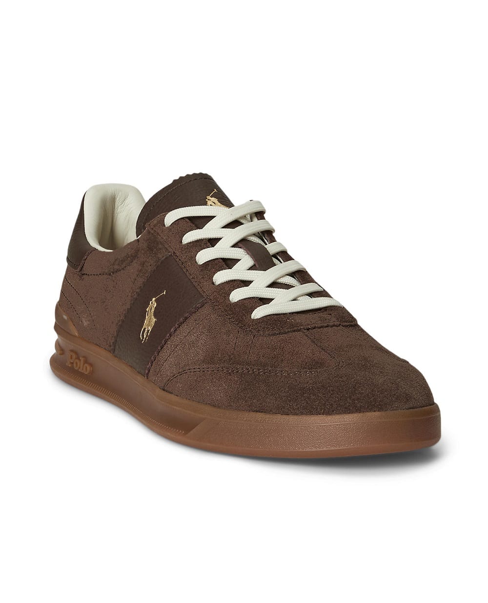 Кроссовки Heritage Aera из замши Polo Ralph Lauren 809973707001, коричневый цвет • Купить в интернет-магазине Kameron