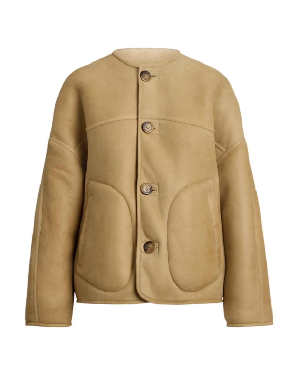 Двусторонняя куртка с подкладкой из овчины Polo Ralph Lauren 211978199001, коричневый цвет • Купить в интернет-магазине Kameron