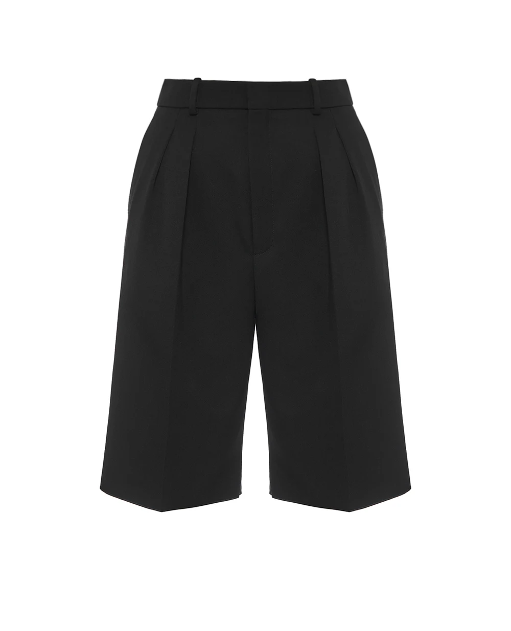 Шерстяные шорты-бермуды Saint Laurent 832489-Y7E63, черный цвет • Купить в интернет-магазине Kameron