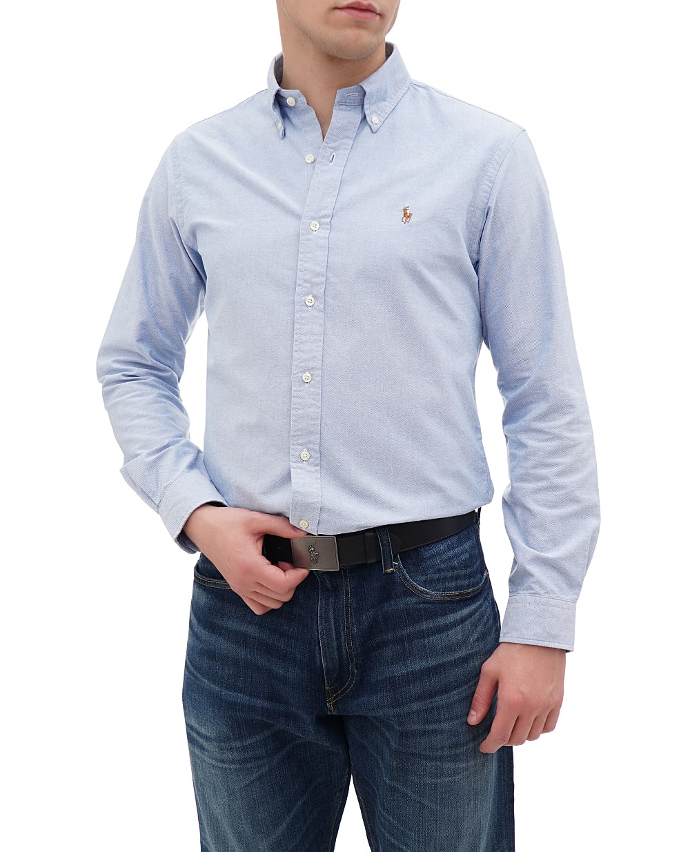 Рубашка Polo Ralph Lauren 710792041002, голубой цвет • Купить в интернет-магазине Kameron