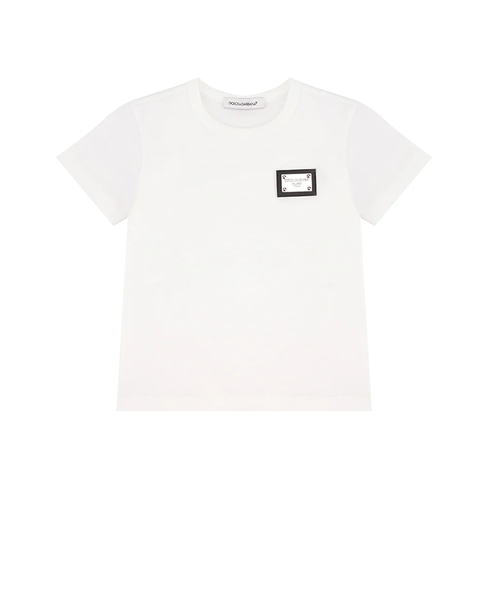 Детская футболка Dolce&Gabbana Kids L1JT7T-G7I2O, белый цвет • Купить в интернет-магазине Kameron