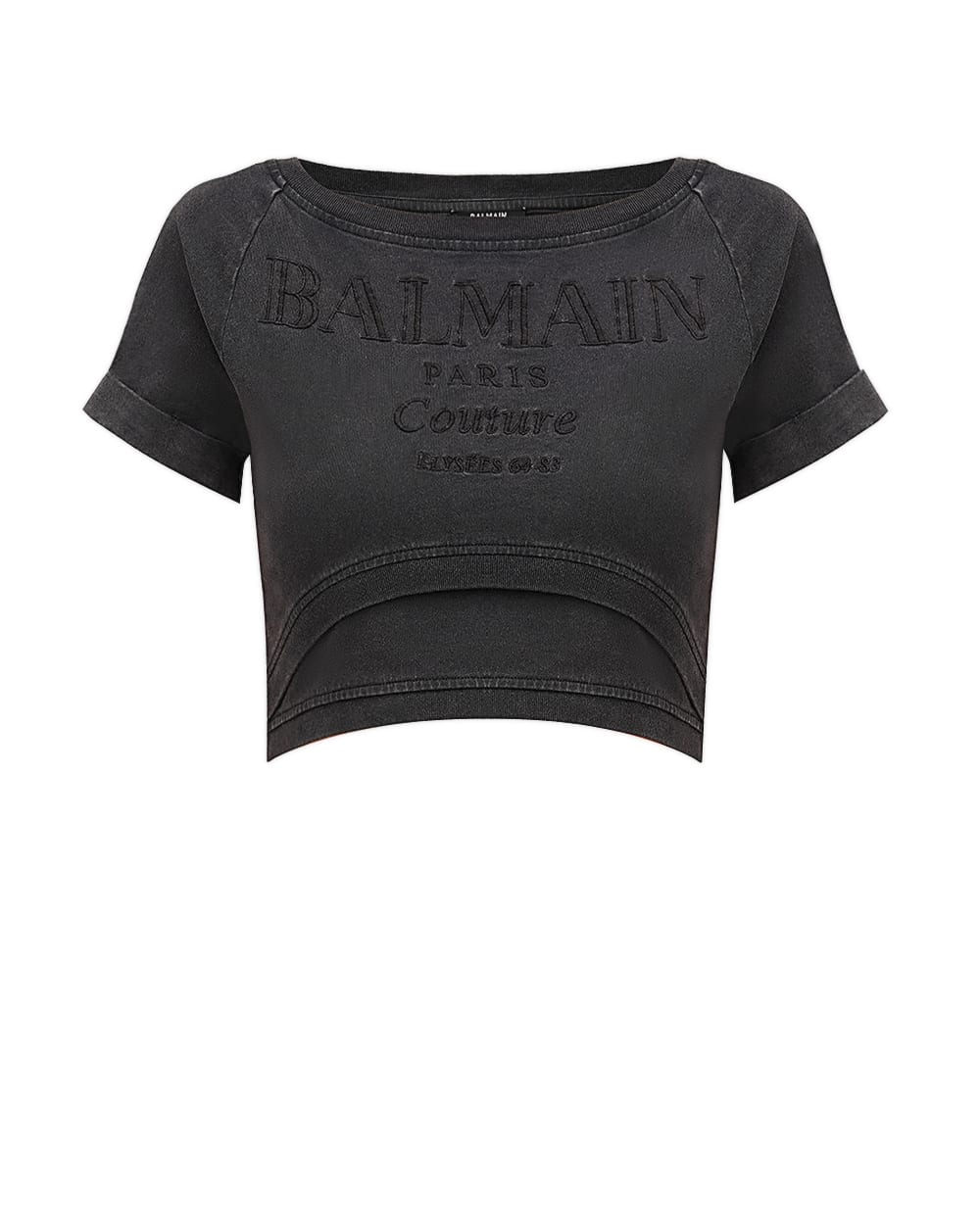 Футболка Balmain EF1EE121BC96, темно-серый цвет • Купить в интернет-магазине Kameron
