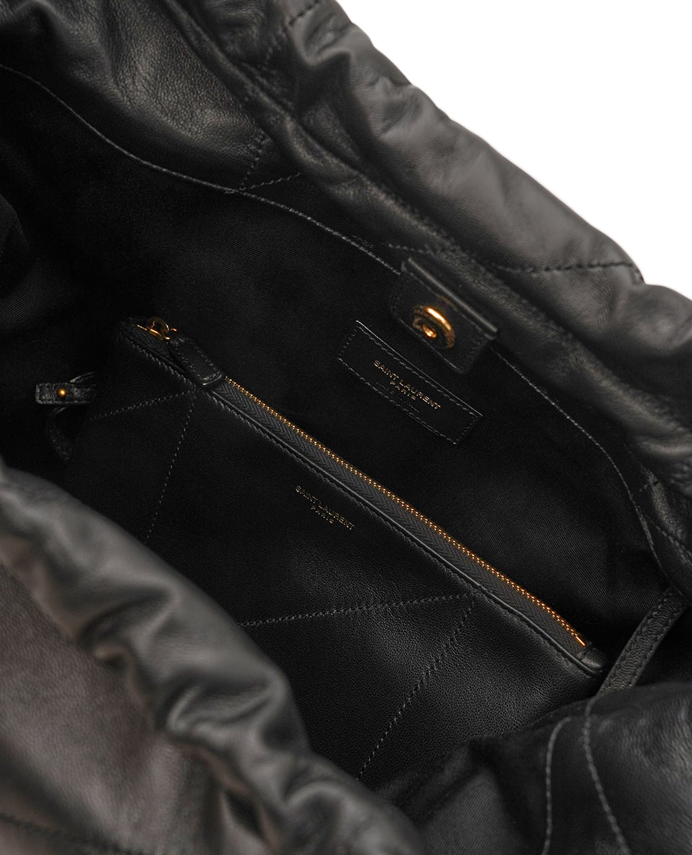 Сумка JAMIE из овечьей кожи Saint Laurent 828350-AAB32, черный цвет • Купить в интернет-магазине Kameron