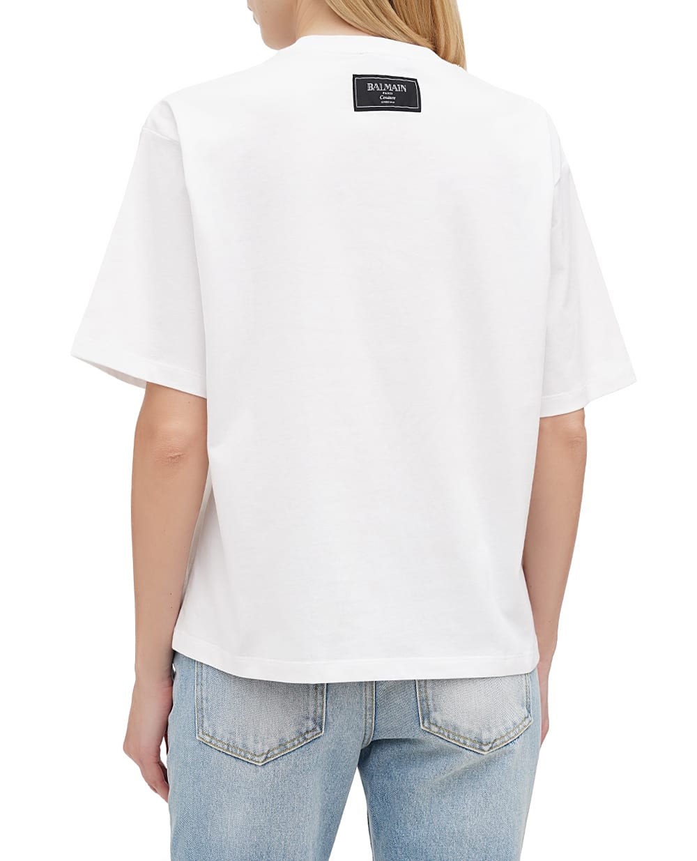 Футболка Balmain EF1EG110GE45, белый цвет • Купить в интернет-магазине Kameron