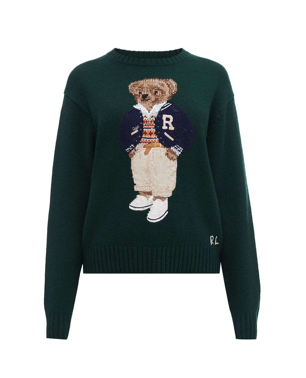 Свитер Polo Bear Polo Ralph Lauren 211941575001, темно-зеленый цвет • Купить в интернет-магазине Kameron
