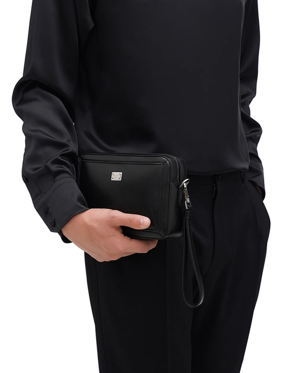 Кожаная сумка Calfskin Mini Dolce&Gabbana BP3320-AV956, черный цвет • Купить в интернет-магазине Kameron