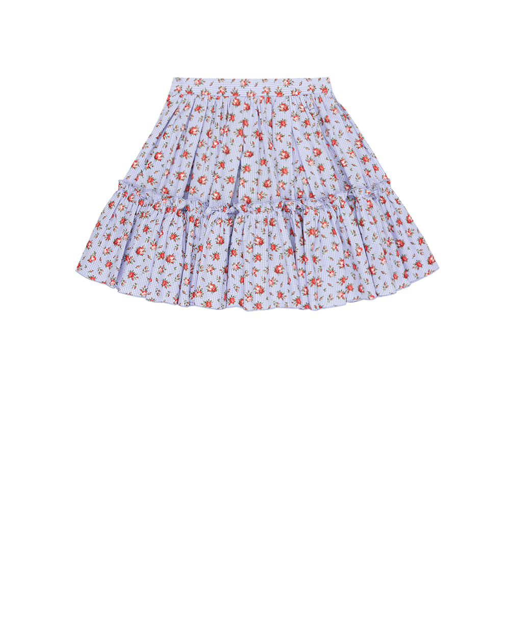 Дитяча спідниця з квітковим принтом Dolce&Gabbana Kids L55I82-HS5UL-S, блакитний колір • Купити в інтернет-магазині Kameron