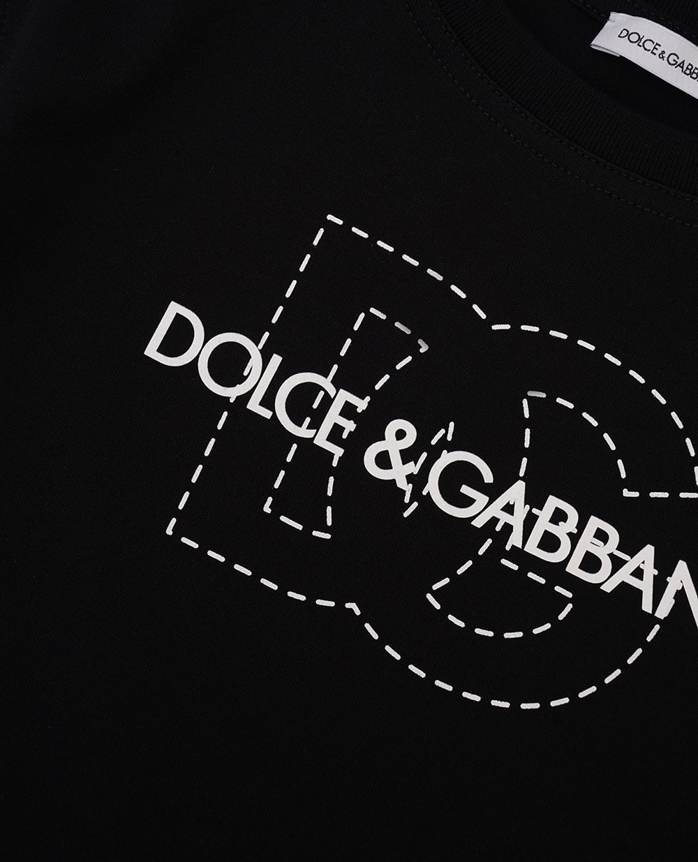 Детская футболка Dolce&Gabbana Kids L4JTHV-G7O6M-S, черный цвет • Купить в интернет-магазине Kameron