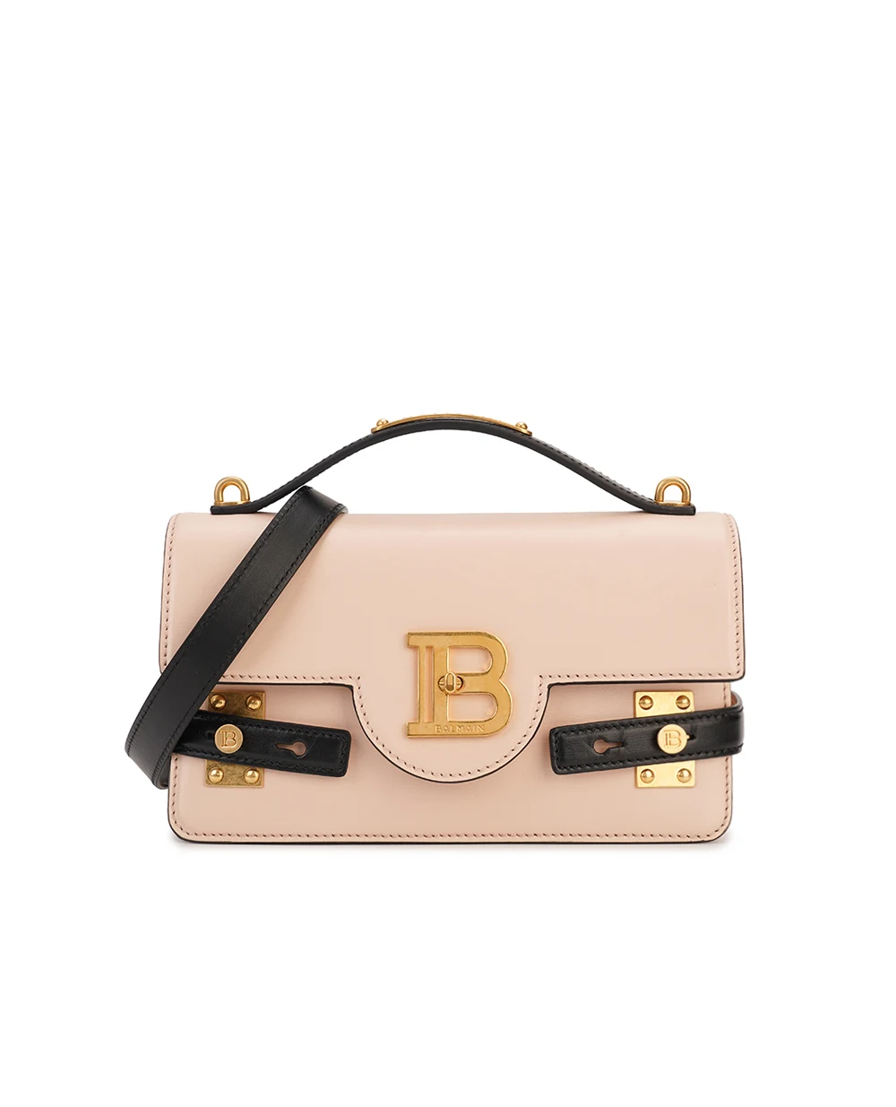 Кожаная сумка B-Buzz 24 Balmain EN0DA828LQEE, бежевый цвет • Купить в интернет-магазине Kameron