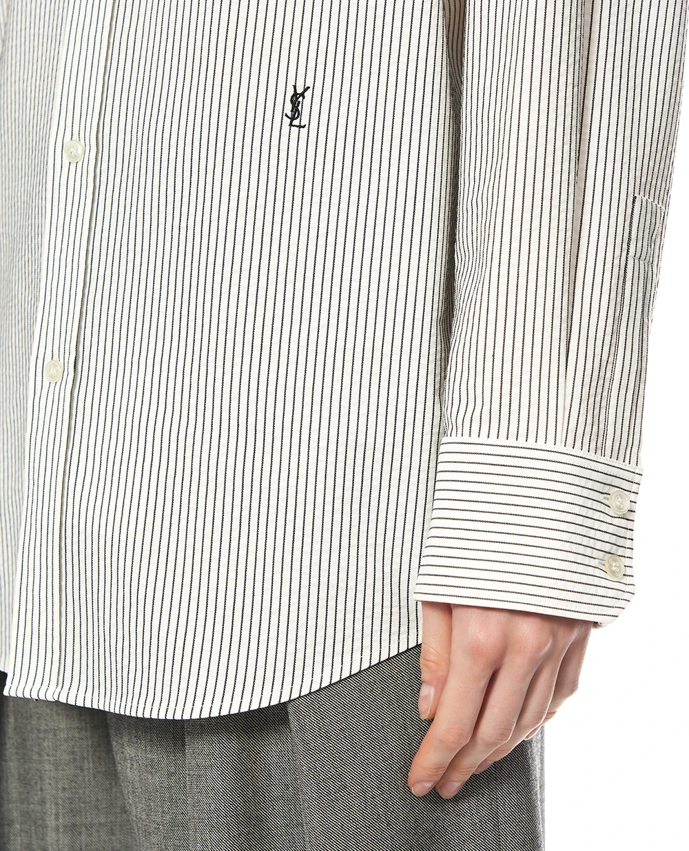Сорочка Saint Laurent 835517-Y6K55, білий колір • Купити в інтернет-магазині Kameron