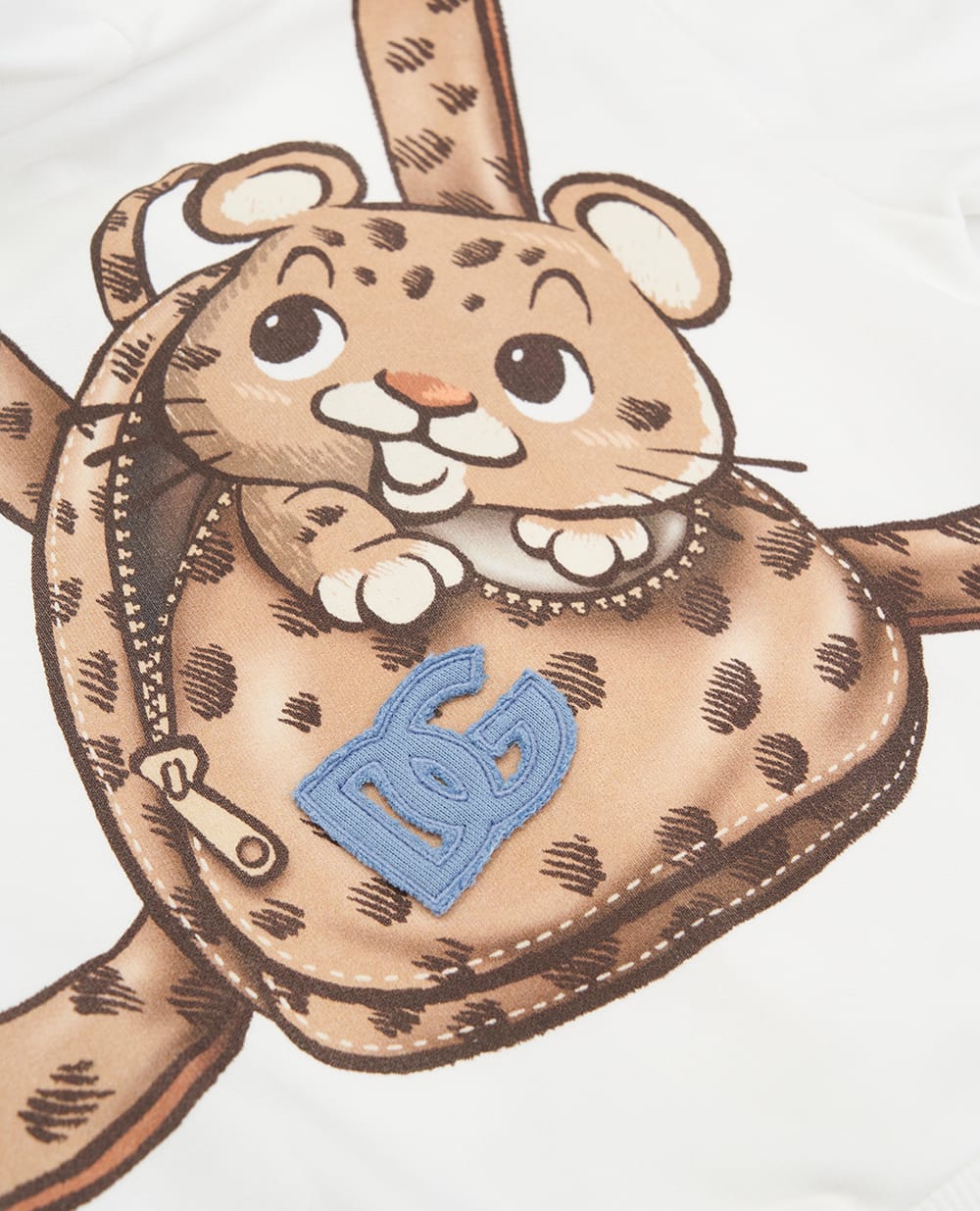Детская толстовка Dolce&Gabbana Kids L1JWIT-G7PJC, белый цвет • Купить в интернет-магазине Kameron