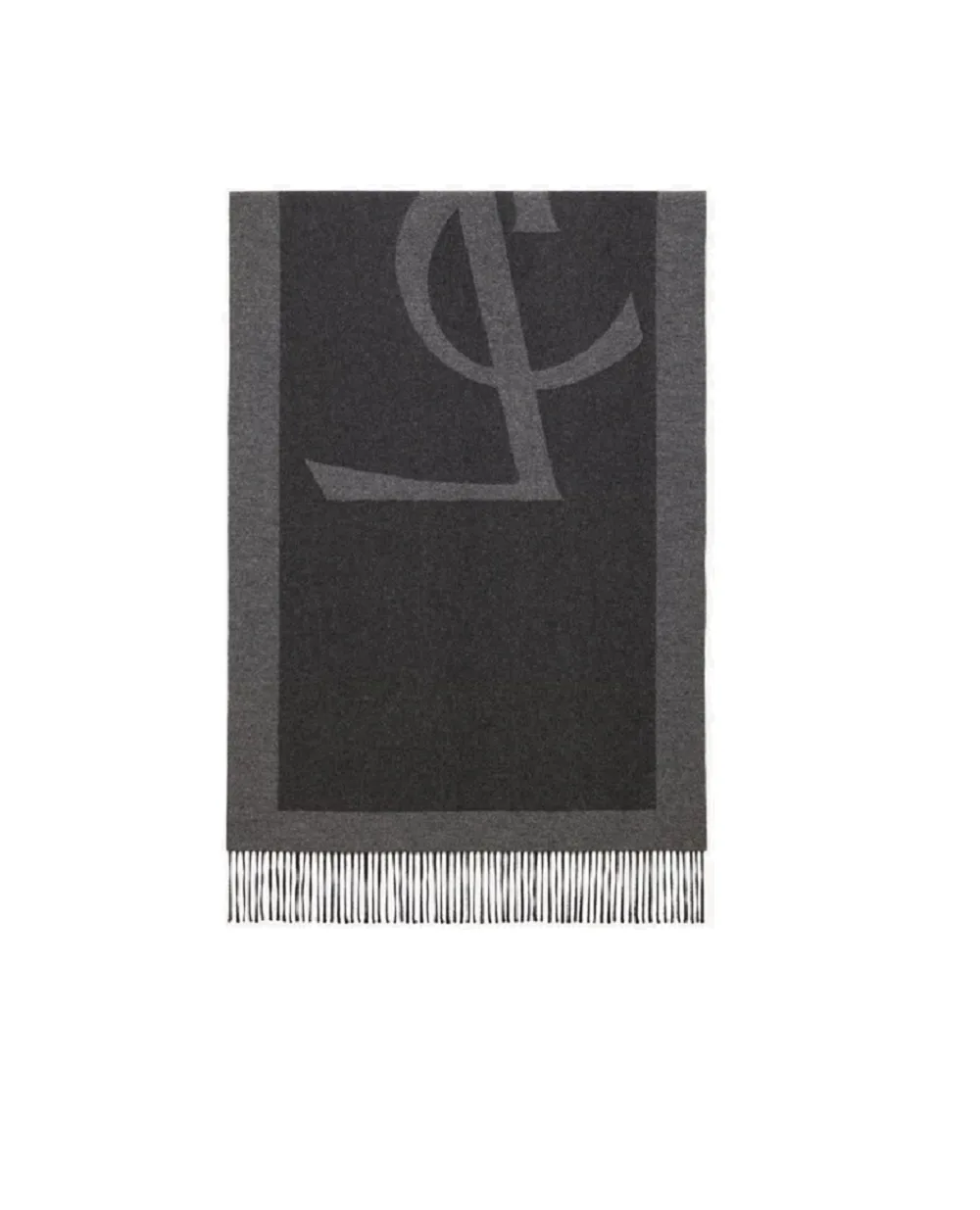 Палантин из шелка Saint Laurent 794861-3Y009, серый цвет • Купить в интернет-магазине Kameron