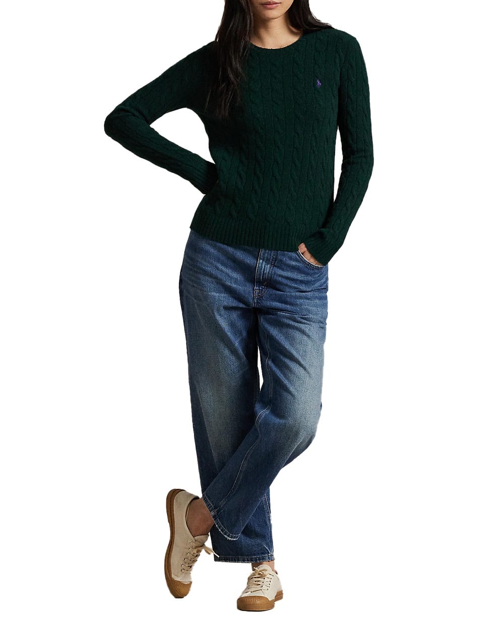 Свитер из шерсти и кашемира Polo Ralph Lauren 211971865009, зеленый цвет • Купить в интернет-магазине Kameron