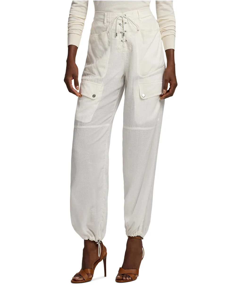 Брюки Briella Ralph Lauren Collection 290P10227002, кремовый цвет • Купить в интернет-магазине Kameron