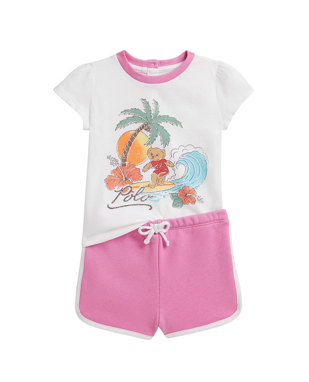 Детский костюм Polo Bear Polo Ralph Lauren Kids 310B14162001, белый цвет • Купить в интернет-магазине Kameron