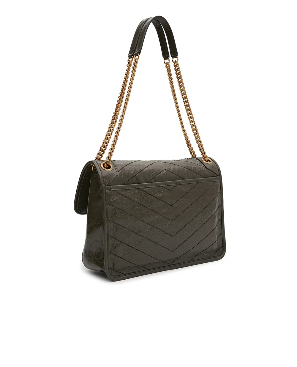 Сумка NIKI Medium из телячьей кожи Saint Laurent 633184-0EN07, оливковый цвет • Купить в интернет-магазине Kameron