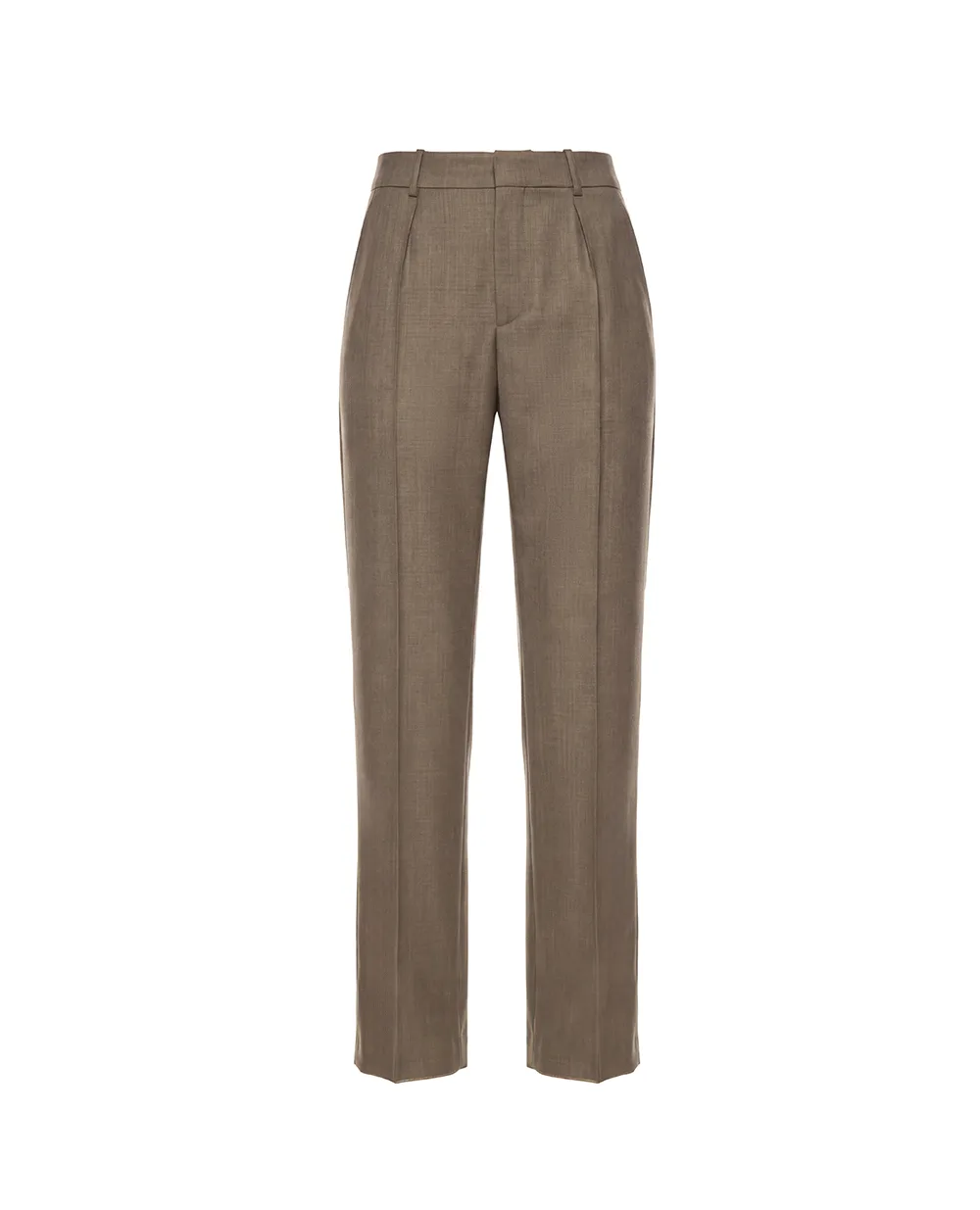 Брюки из шерсти Saint Laurent 871866-Y2J02, коричневый цвет • Купить в интернет-магазине Kameron