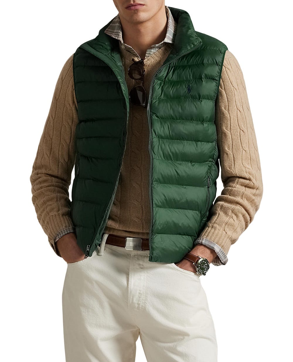 Жилет Colden Packable Polo Ralph Lauren 710949962010, зеленый цвет • Купить в интернет-магазине Kameron
