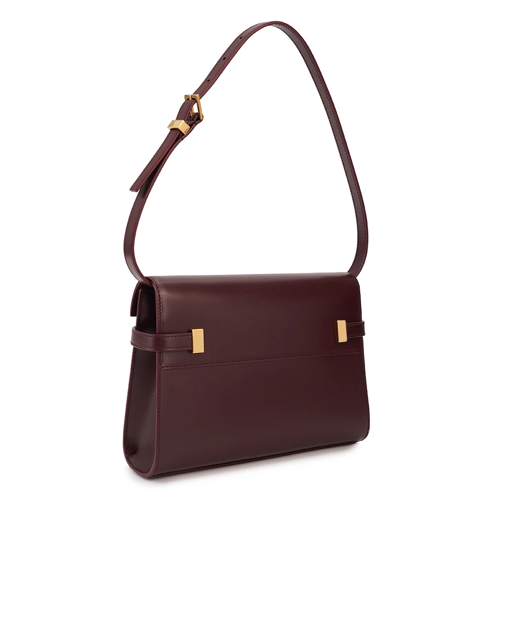 Кожаная сумка Manhattan Small Saint Laurent 675626-0SX0W, бордовый цвет • Купить в интернет-магазине Kameron