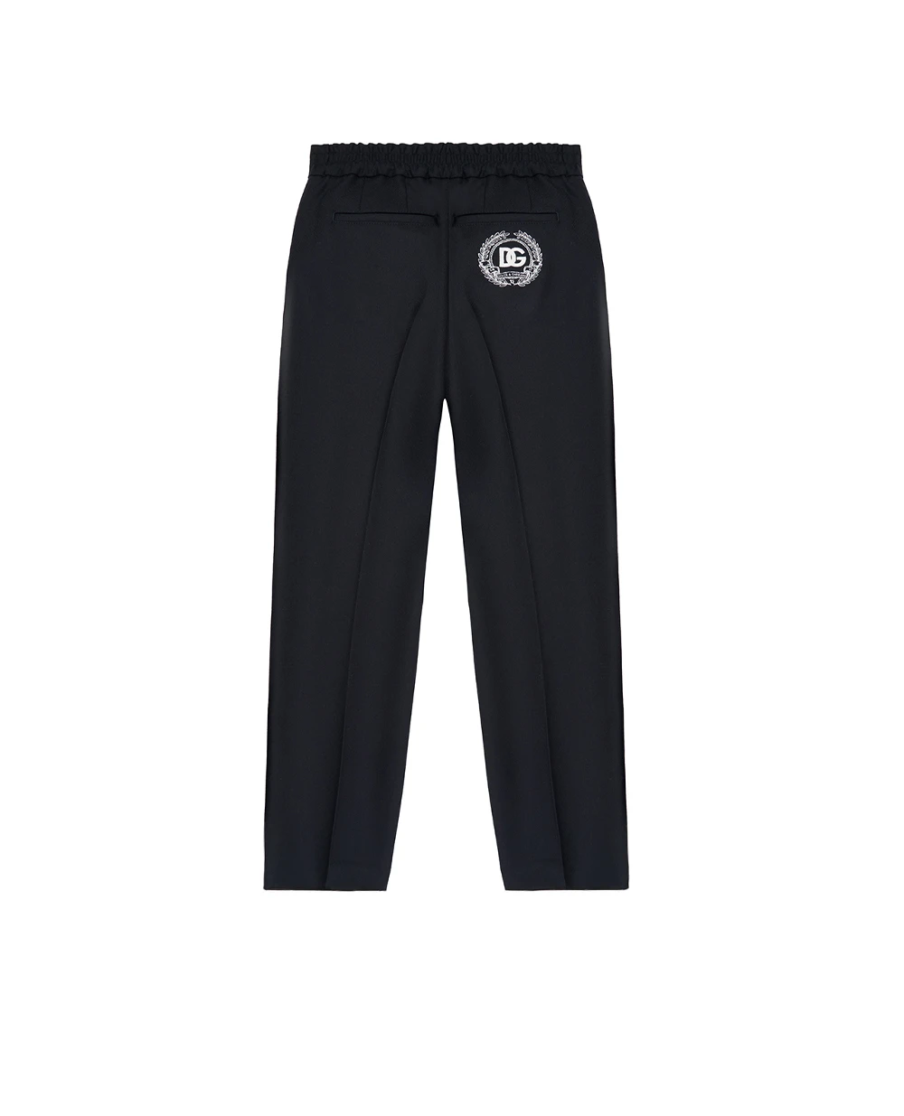 Детские брюки из шерсти с вышивкой Dolce&Gabbana Kids L44P92-FU28G-S, синий цвет • Купить в интернет-магазине Kameron