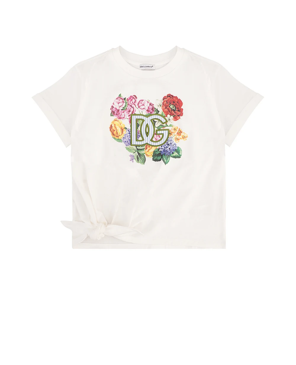 Детская футболка Dolce&Gabbana Kids L5JTOZ-G7O2A-S, белый цвет • Купить в интернет-магазине Kameron