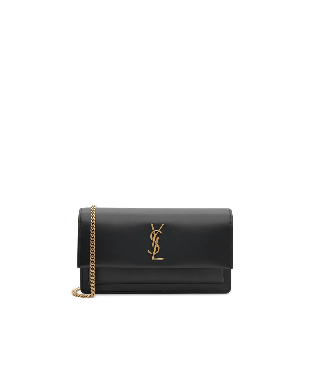 Кожаный клатч Sunset Saint Laurent 810997-0SX0W, черный цвет • Купить в интернет-магазине Kameron
