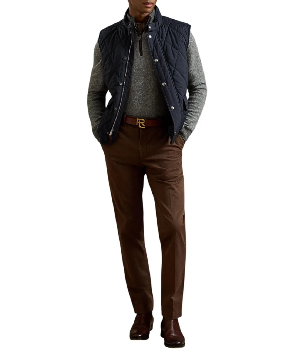 Жилет стьобаний Carleton Ralph Lauren Purple Label 790957970001, синій колір • Купити в інтернет-магазині Kameron